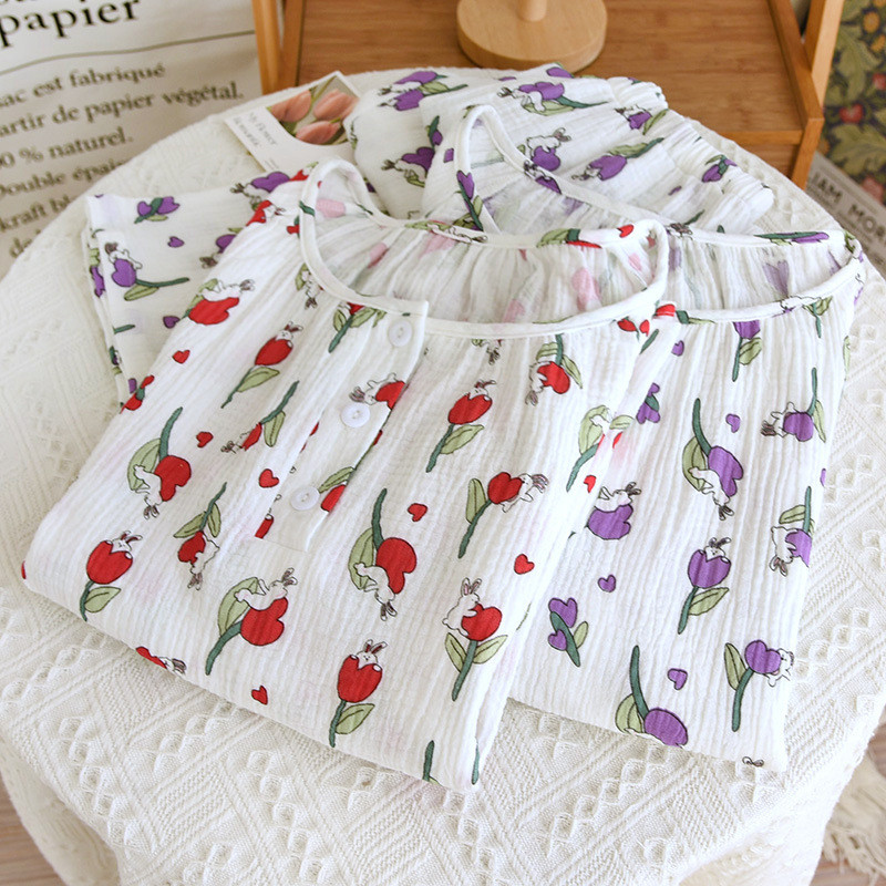 Γυναικεία πουλόβερ με στρογγυλή λαιμόκοψη Γυναικεία Λεπτή Άνετη Φαρδιά Μακρυμάνικο Παντελόνι Πιτζάμα Πλαϊνή Τσέπη Σετ Πιτζάμα