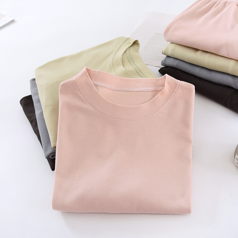 2023 Νέες γυναικείες πιτζάμες ανοιξιάτικες και φθινοπωρινές βαμβακερές μακρυμάνικοι, μη τυπωμένες, casual loose κοστούμι πιτζάμες Απλά καθημερινά ρούχα για το σπίτι