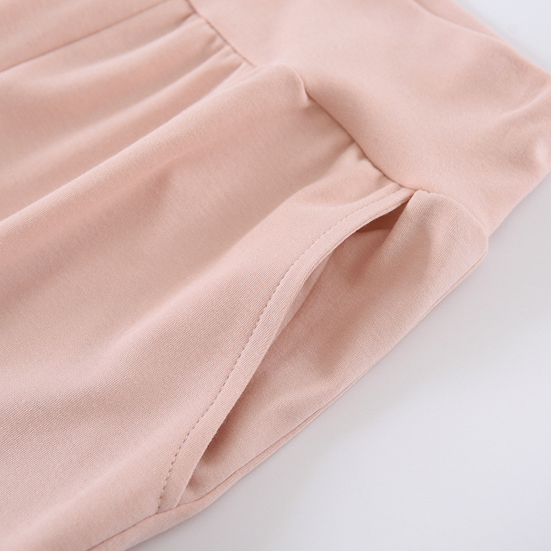 2023 Νέες γυναικείες πιτζάμες ανοιξιάτικες και φθινοπωρινές βαμβακερές μακρυμάνικοι, μη τυπωμένες, casual loose κοστούμι πιτζάμες Απλά καθημερινά ρούχα για το σπίτι