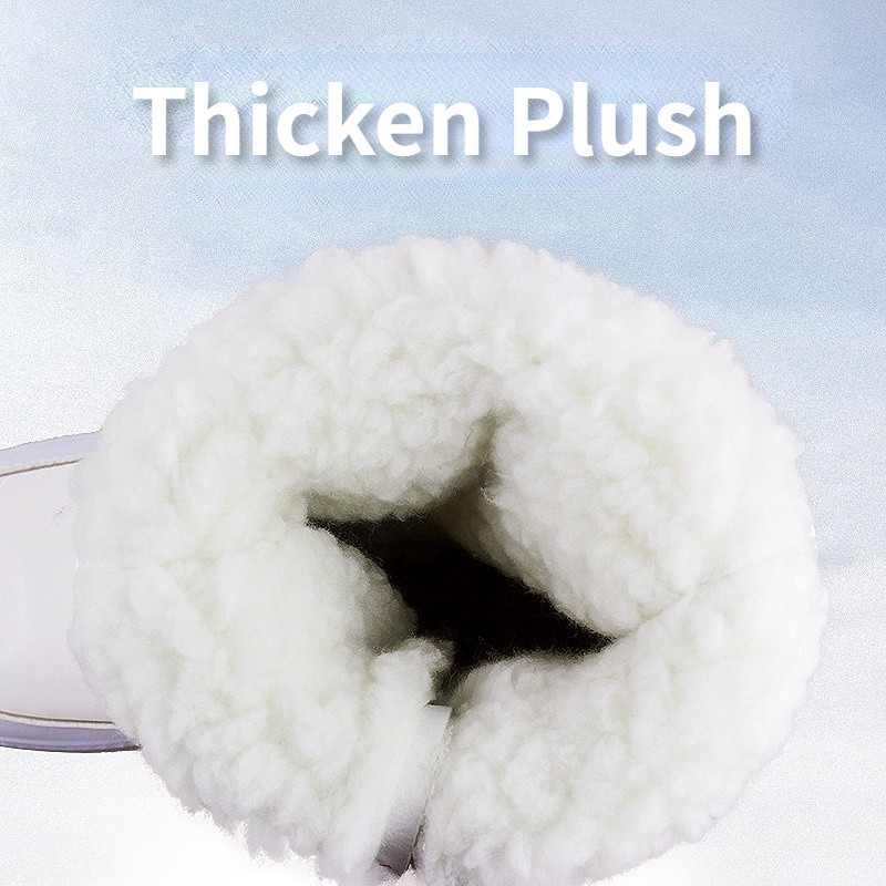 Γυναικείες χειμερινές μπότες Πλατφόρμας Μπότες χιονιού Αδιάβροχες αντιολισθητικές χοντρές βελούδινες ζεστές μπότες στη μέση για γυναικεία χειμερινά παπούτσια Botas Mujer