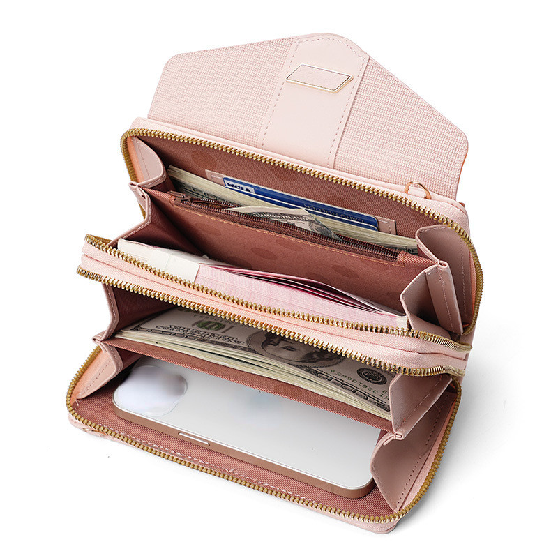 Naujos moteriškos PU odinės rankinės Moteriškos Daugiafunkcinės didelės talpos rankinės ant pečių Madingi „Crossbody“ krepšiai moterims telefono piniginė