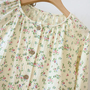 Памучна пижама Bubble Дамски сладки панталони с дълги ръкави през пролетта и есента Домашно облекло от две части Нов дамски комплект за ежедневна почивка