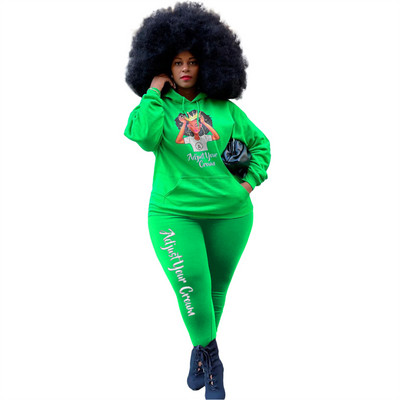 Γυναικείες αθλητικές φόρμες χειμερινά ρούχα Μακρυμάνικα με κουκούλα και παντελόνι Jogger Σετ δύο τεμαχίων Σετ συν μεγεθών Χονδρική Dropshipping