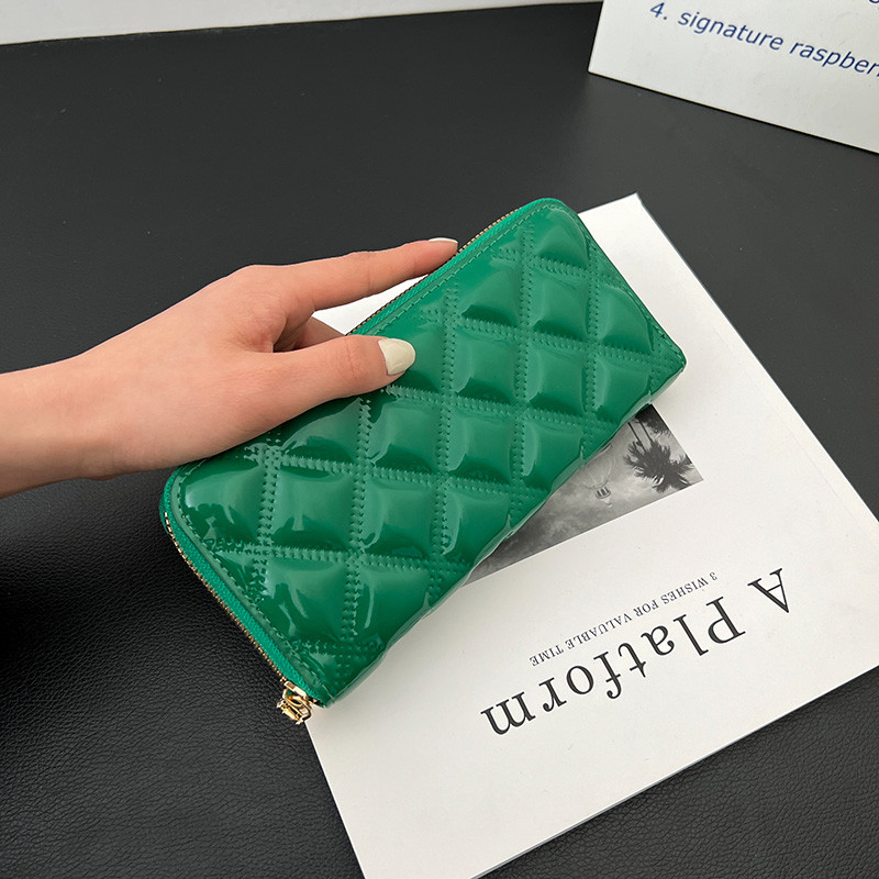 Naiste rahakott Luksuslik mood, pikk veekindel, suure mahutavusega PU mobiiltelefonikott Trend Lingge kaardikott