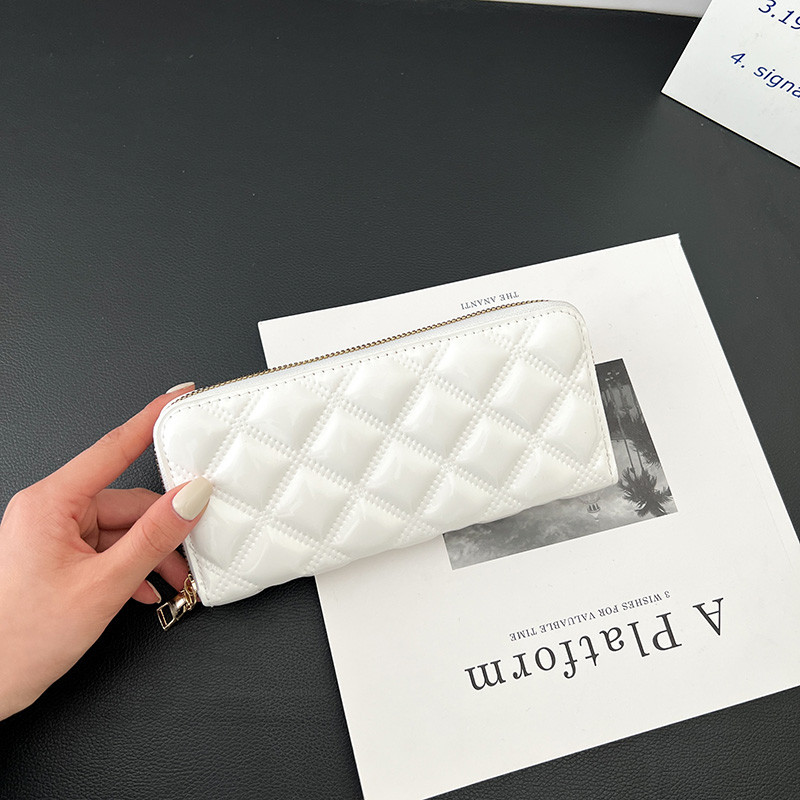 Naiste rahakott Luksuslik mood, pikk veekindel, suure mahutavusega PU mobiiltelefonikott Trend Lingge kaardikott