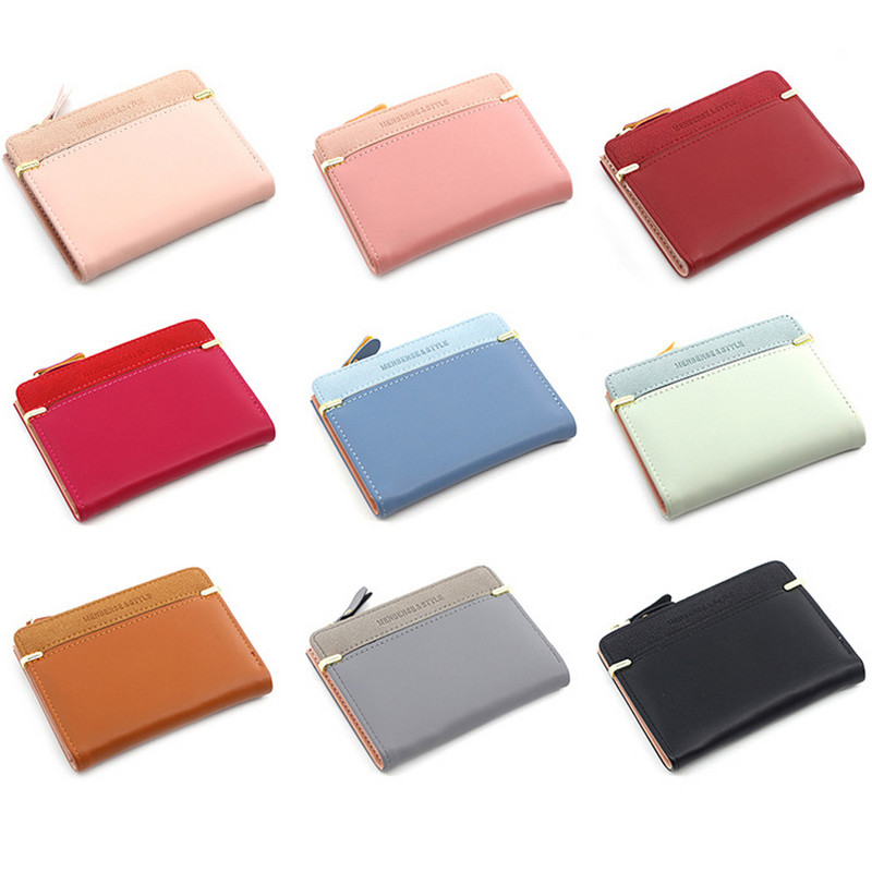 Moodne naiste mündikott Mini sidur Lühike rahakott kaardihoidja Naine Hasp Mini sidur Tüdrukule Mündikott Väike rahakott