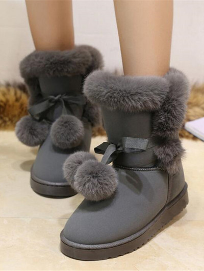 Νέες γυναικείες μπότες χιονιού Tube Ζεστό άνετο μπαλάκι casual αντιολισθητικό φόρεμα Γυναικείες μπότες Μηρούς ψηλές χειμερινές μπότες