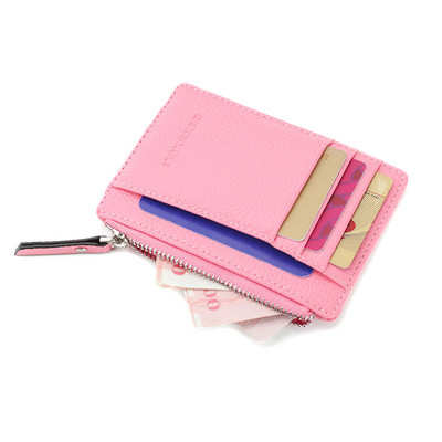 Γυναικεία Γυναικεία Γυναικεία Πορτοφόλια Πορτοφόλι Φερμουάρ PU Μικρό Μίνι Απαλό Λεπτό Κέρμα Κάρτας Κάρτας JAN88