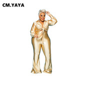 CM.YAYA Activewear Plus Size XL-5XL Γυναικείο Σετ Knot Μπλούζες Μπλούζες Flare Παντελόνι Κοστούμι αθλητική φόρμα δύο τεμαχίων σετ γυμναστικής