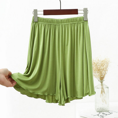 Modaliniai medvilniniai pižamos šortai, skirti moteriškai vasarai, laisvi, dideli laisvalaikio ploni namų rūbai, trumpi namų drabužiai aukštu juosmeniu, nėriniuotu kraštu.