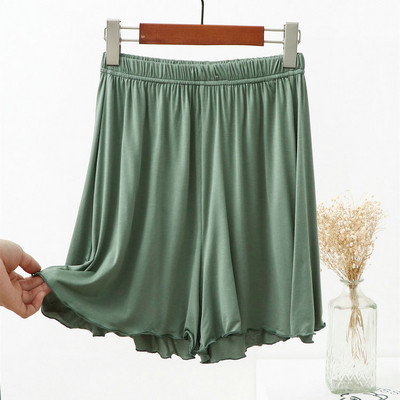 Modaliniai medvilniniai pižamos šortai, skirti moteriškai vasarai, laisvi, dideli laisvalaikio ploni namų rūbai, trumpi namų drabužiai aukštu juosmeniu, nėriniuotu kraštu.