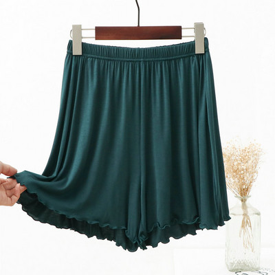 Modaliniai medvilniniai pižamos šortai, skirti moteriškai vasarai, laisvi, dideli laisvalaikio ploni namų rūbai, trumpi namų drabužiai aukštu juosmeniu, nėriniuotu kraštu.