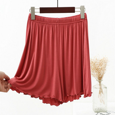 Modaliniai medvilniniai pižamos šortai, skirti moteriškai vasarai, laisvi, dideli laisvalaikio ploni namų rūbai, trumpi namų drabužiai aukštu juosmeniu, nėriniuotu kraštu.