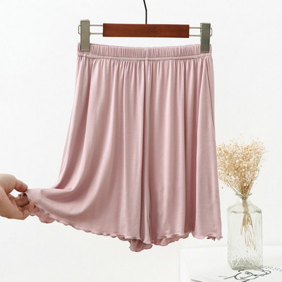 Modaliniai medvilniniai pižamos šortai, skirti moteriškai vasarai, laisvi, dideli laisvalaikio ploni namų rūbai, trumpi namų drabužiai aukštu juosmeniu, nėriniuotu kraštu.