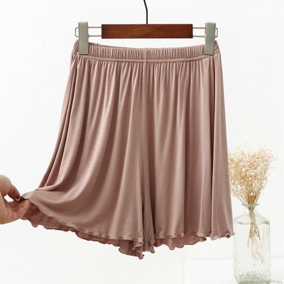 Modaliniai medvilniniai pižamos šortai, skirti moteriškai vasarai, laisvi, dideli laisvalaikio ploni namų rūbai, trumpi namų drabužiai aukštu juosmeniu, nėriniuotu kraštu.