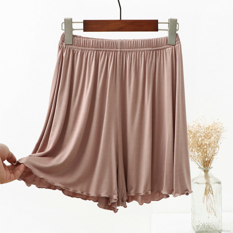 Modaliniai medvilniniai pižamos šortai, skirti moteriškai vasarai, laisvi, dideli laisvalaikio ploni namų rūbai, trumpi namų drabužiai aukštu juosmeniu, nėriniuotu kraštu.