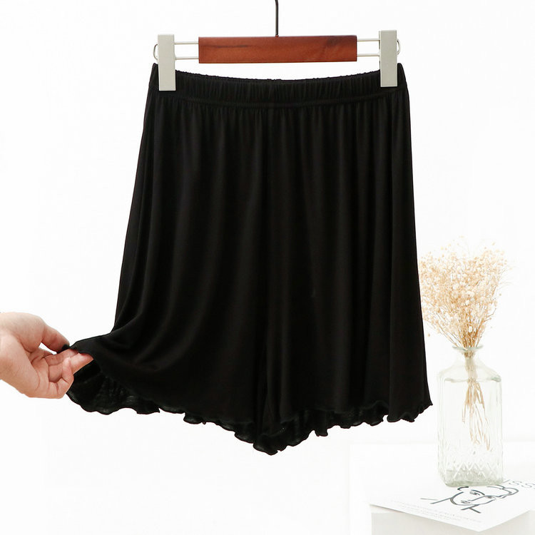 Modaliniai medvilniniai pižamos šortai, skirti moteriškai vasarai, laisvi, dideli laisvalaikio ploni namų rūbai, trumpi namų drabužiai aukštu juosmeniu, nėriniuotu kraštu.