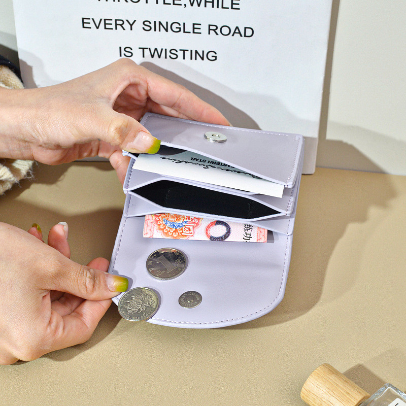 Portofele scurte pentru femei de culoare solidă, la modă pentru femei, cu fermoar din piele PU, portmonee mici, geantă pentru monede, mini clutch, suport pentru carduri pentru fete