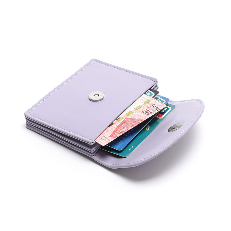 Portofele scurte pentru femei de culoare solidă, la modă pentru femei, cu fermoar din piele PU, portmonee mici, geantă pentru monede, mini clutch, suport pentru carduri pentru fete