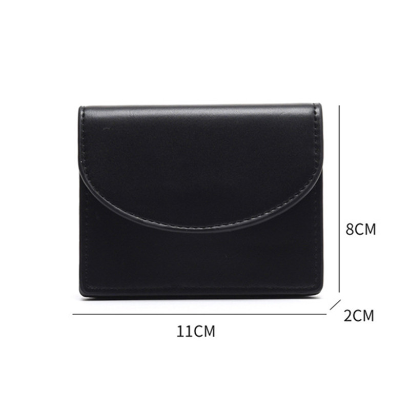 Portofele scurte pentru femei de culoare solidă, la modă pentru femei, cu fermoar din piele PU, portmonee mici, geantă pentru monede, mini clutch, suport pentru carduri pentru fete