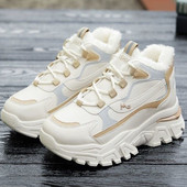 Kingad Naised Talv Uus platvorm puuvillased kingad Naiste paeltega vabaaja tossud poolsaapad Jooksujalatsid soojad lumesaapad naine