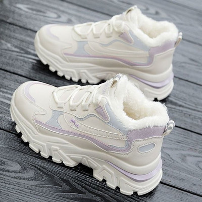 Kingad Naised Talv Uus platvorm puuvillased kingad Naiste paeltega vabaaja tossud poolsaapad Jooksujalatsid soojad lumesaapad naine