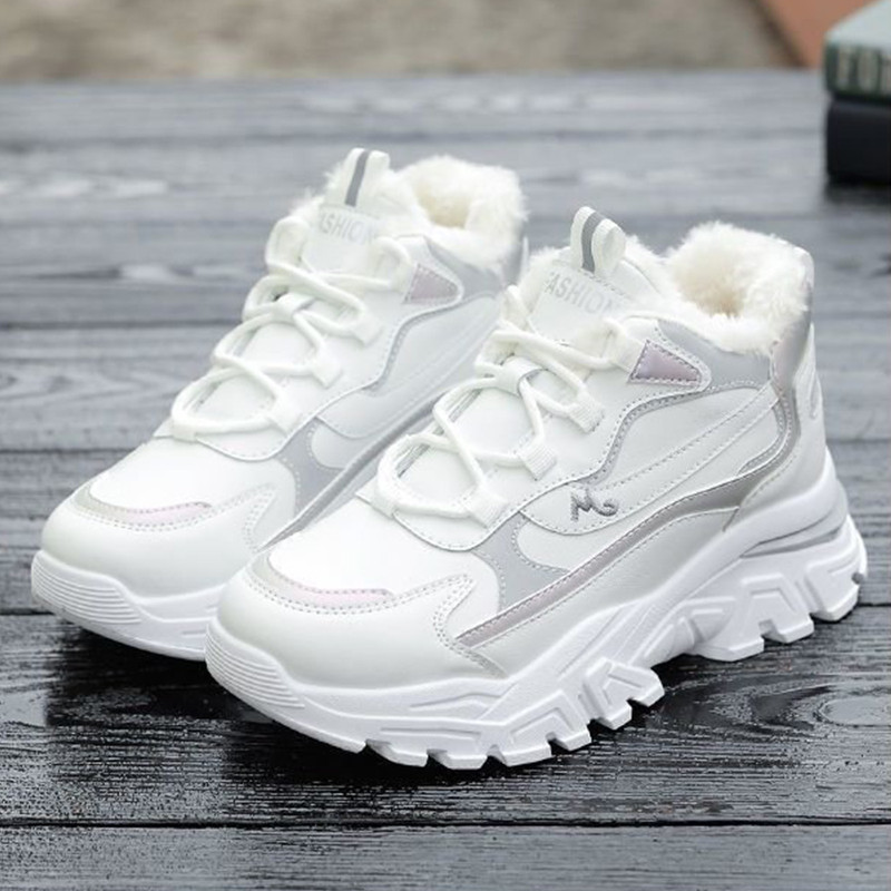 Kingad Naised Talv Uus platvorm puuvillased kingad Naiste paeltega vabaaja tossud poolsaapad Jooksujalatsid soojad lumesaapad naine