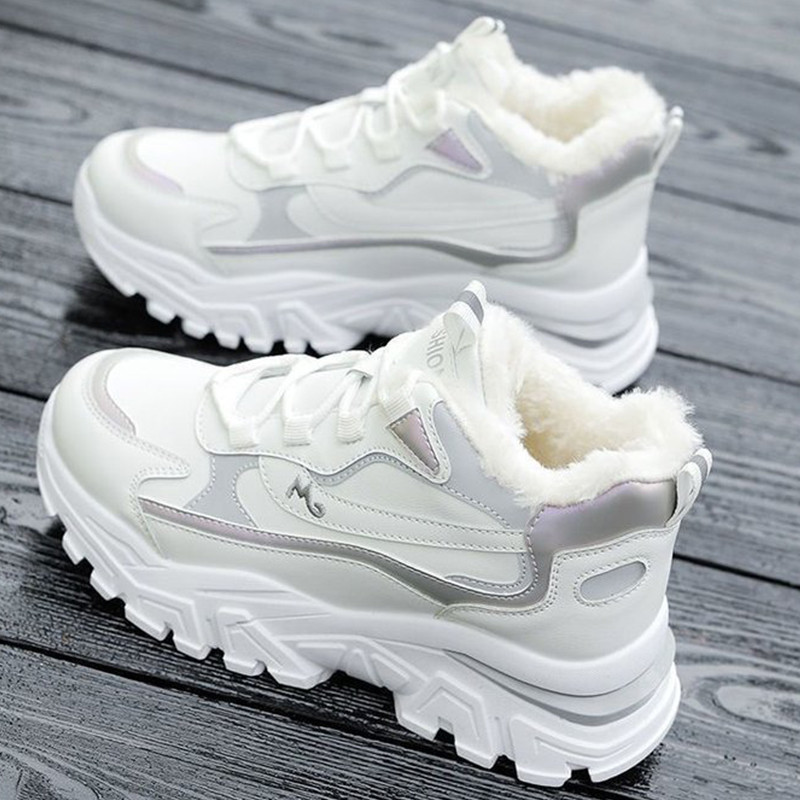 Kingad Naised Talv Uus platvorm puuvillased kingad Naiste paeltega vabaaja tossud poolsaapad Jooksujalatsid soojad lumesaapad naine