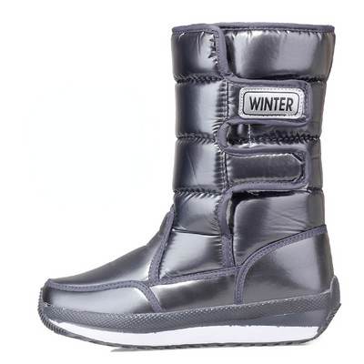 Μπότες χιονιού Γυναικείες χειμερινά παπούτσια Άνετα Fleece Ζεστές μεσαίες μπότες Γυναικείες αδιάβροχες αντιολισθητικές χειμερινή πλατφόρμα Botas γυναικεία υποδήματα