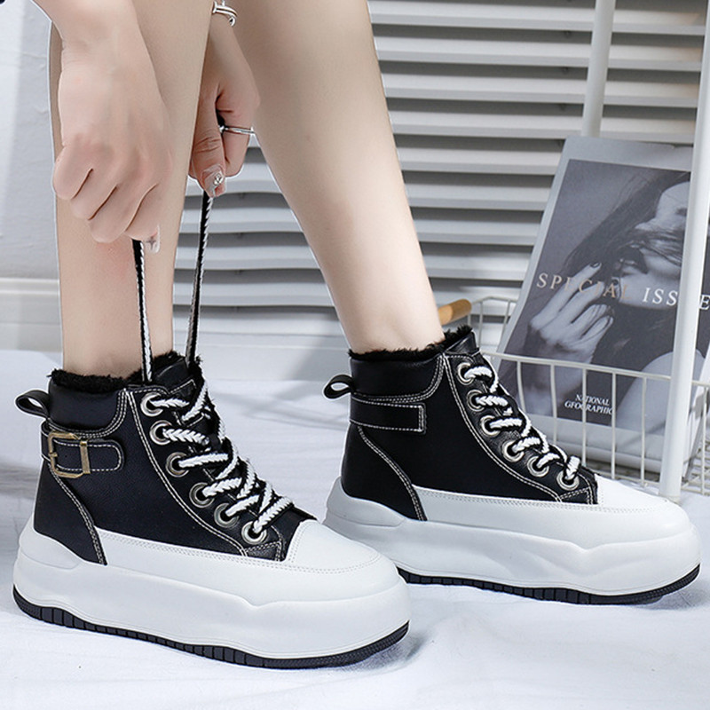 Naiste talvejalatsid Uued puuvillased jalanõud Platvorm Poolsaapad Naistele Hoia soojas Vabaajajalatsid Naiste Mugavad papud Lumesaapad