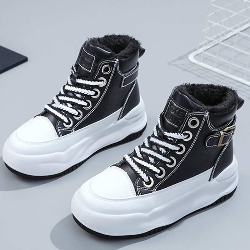 Naiste talvejalatsid Uued puuvillased jalanõud Platvorm Poolsaapad Naistele Hoia soojas Vabaajajalatsid Naiste Mugavad papud Lumesaapad