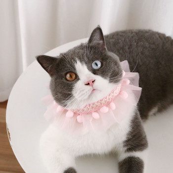 Cat Lace Princess Collar Dog Collar Pet Регулируем шал яка Cat Dog Photo Props Колие Pet Cat Accessories