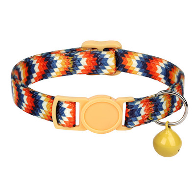 Guler de pisici din nailon Guler de pisică cu eliberare rapidă de siguranță Pisicuță Guleră pentru cățeluș Colier imprimat cu clopot Accesorii reglabile pentru pisici