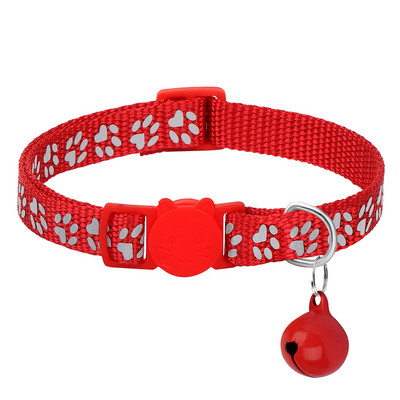 Guler de pisici din nailon Guler de pisică cu eliberare rapidă de siguranță Pisicuță Guleră pentru cățeluș Colier imprimat cu clopot Accesorii reglabile pentru pisici