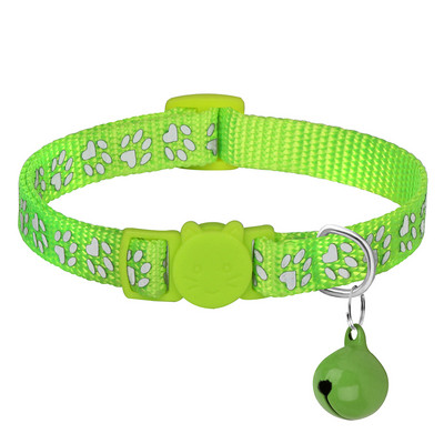 Guler de pisici din nailon Guler de pisică cu eliberare rapidă de siguranță Pisicuță Guleră pentru cățeluș Colier imprimat cu clopot Accesorii reglabile pentru pisici