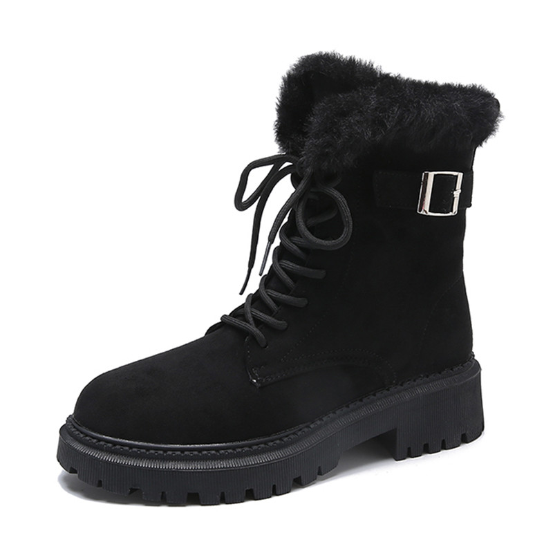 Γυναικείες μπότες για χιόνι Πλατφόρμα Χειμερινές μπότες Χοντρά βελούδινα casual γυναικεία παπούτσια με αντιολισθητικό φερμουάρ Ζεστή γούνα Mid Calf Μπότες Γυναικεία παπούτσια μόδας