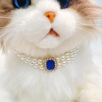 Κολιέ με μαργαριτάρια για σκύλους γάτας κολιέ Κολιέ με διαμάντι με διαμάντι κολιέ Κολιέ για κατοικίδιο κουτάβι γατάκι Κοσμήματα αξεσουάρ