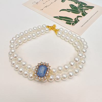 Κολιέ με μαργαριτάρια για σκύλους γάτας κολιέ Κολιέ με διαμάντι με διαμάντι κολιέ Κολιέ για κατοικίδιο κουτάβι γατάκι Κοσμήματα αξεσουάρ