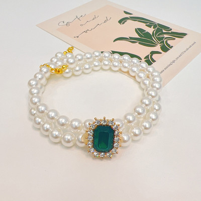 Κολιέ με μαργαριτάρια για σκύλους γάτας κολιέ Κολιέ με διαμάντι με διαμάντι κολιέ Κολιέ για κατοικίδιο κουτάβι γατάκι Κοσμήματα αξεσουάρ