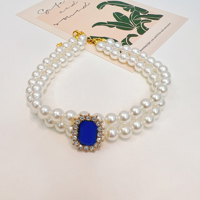 Κολιέ με μαργαριτάρια για σκύλους γάτας κολιέ Κολιέ με διαμάντι με διαμάντι κολιέ Κολιέ για κατοικίδιο κουτάβι γατάκι Κοσμήματα αξεσουάρ