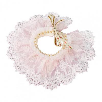 Articole pentru animale de companie Guler pentru pisici cu dantelă cu clopot Bandana din dantelă pentru pisici Accesorii pentru animale de companie Guler pentru câini Chihuahua