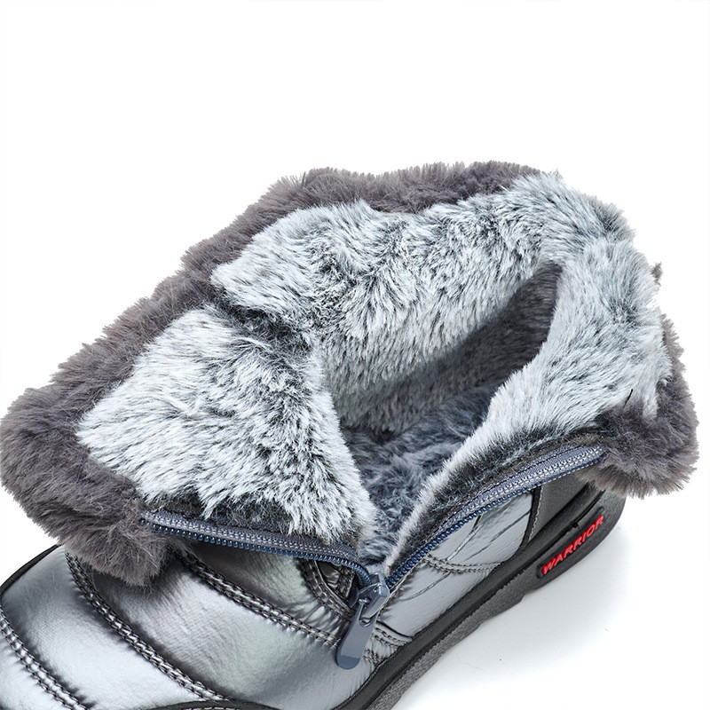 Χειμερινές γυναικείες μπότες Νέα γυναικεία μποτάκια χιονιού Πλατφόρμα Keep ζεστό Γυναικεία χειμωνιάτικα παπούτσια με φερμουάρ Αδιάβροχα πλατάκια Γυναικεία μποτάκια
