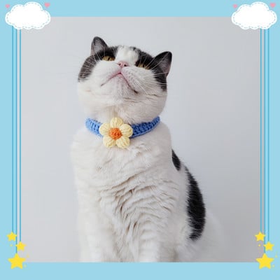 Κατοικίδια ζώα, σκύλοι, σαλιάρες, γάτες, περιλαίμια, χειροποίητα αθόρυβα πλεκτά κεράσι Χαριτωμένα ρυθμιζόμενα εξατομικευμένα αξεσουάρ με κορδόνια