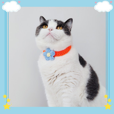 Κατοικίδια ζώα, σκύλοι, σαλιάρες, γάτες, περιλαίμια, χειροποίητα αθόρυβα πλεκτά κεράσι Χαριτωμένα ρυθμιζόμενα εξατομικευμένα αξεσουάρ με κορδόνια