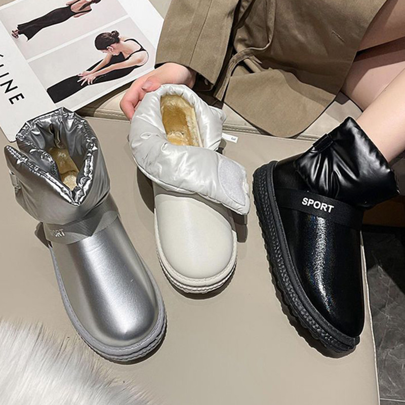 Νέες γυναικείες μπότες χιονιού Χειμερινά αδιάβροχα αντιολισθητικά γυναικεία παπούτσια πλατφόρμας Γυναικεία μόδα βελούδινα μποτάκια Γυναικείες μπότες