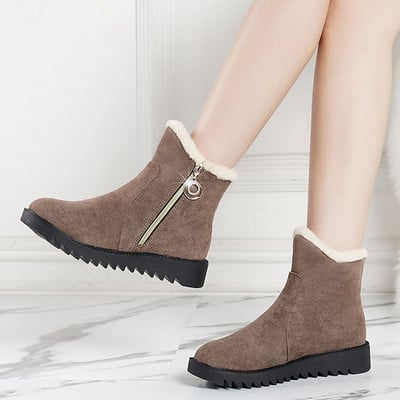 Talvesaapad Naine Mood Lukuga lumesaapad Naiste soojad plüüsist jalanõud Platvorm Libisemiskindlad Poolsaapad Naistele Uued saapad Naistele