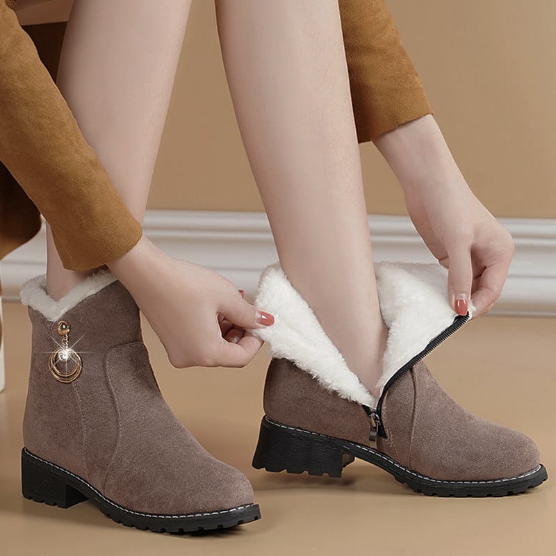 Talvesaapad Naine Mood Lukuga lumesaapad Naiste soojad plüüsist jalanõud Platvorm Libisemiskindlad Poolsaapad Naistele Uued saapad Naistele