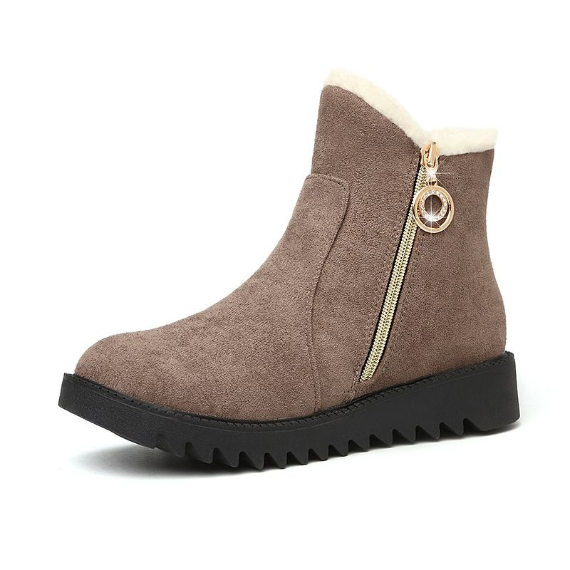 Talvesaapad Naine Mood Lukuga lumesaapad Naiste soojad plüüsist jalanõud Platvorm Libisemiskindlad Poolsaapad Naistele Uued saapad Naistele