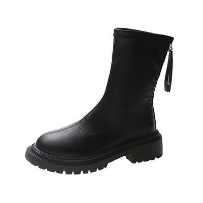 Γυναικείες ψηλές μπότες για τους μηρούς Γυναικείες καθημερινές βελούδινες μπότες για γόνατο Μάρκα σχεδιαστή με φερμουάρ Γυναικείες μακριές μπότες από δέρμα Λευκά παπούτσια Mujer 2023