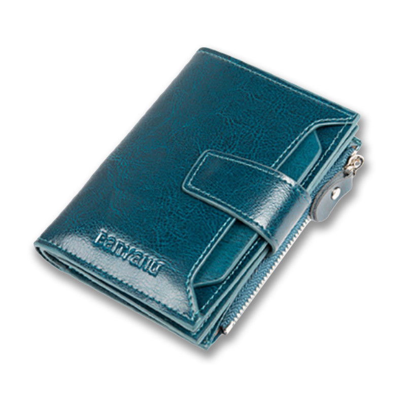 Badu.bg Дамски портфейли Червени портмонета с цип RFID Къси дамски ...